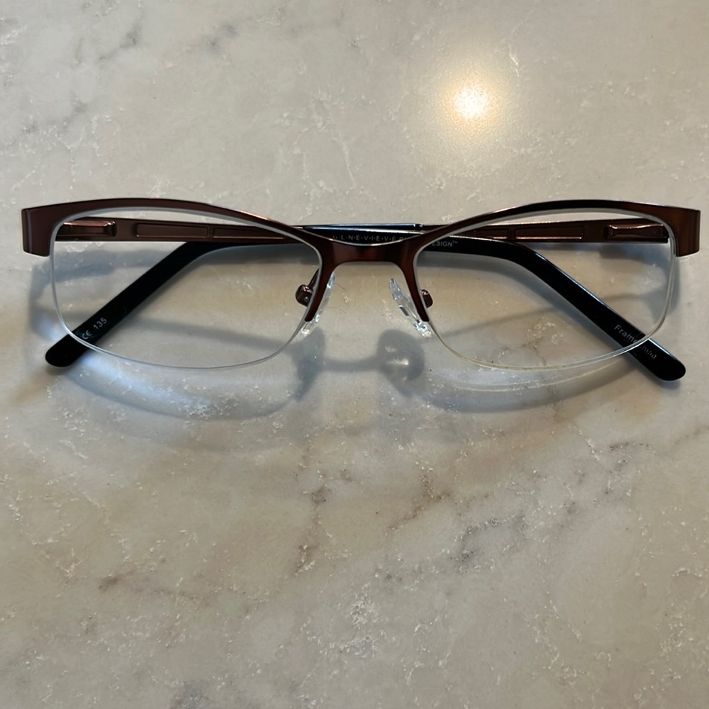 Copper color glasses frames